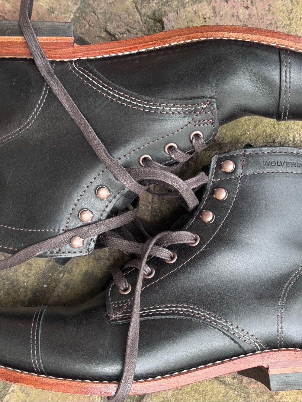 Wolverine 1000 Mile Men’s Black Chromexcel Boots 9.5 US